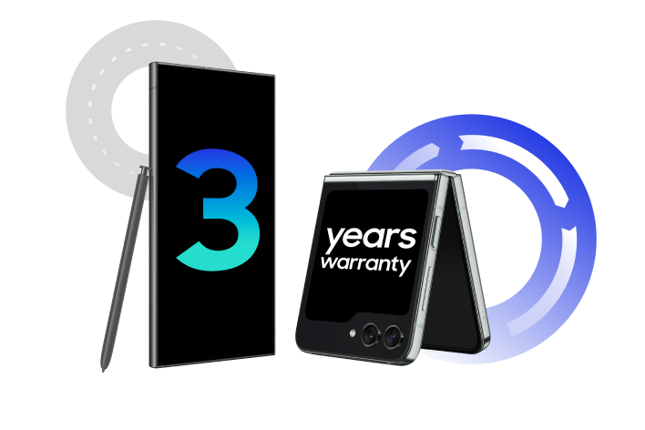 Galaxy devices are ensured with a three-year warranty.